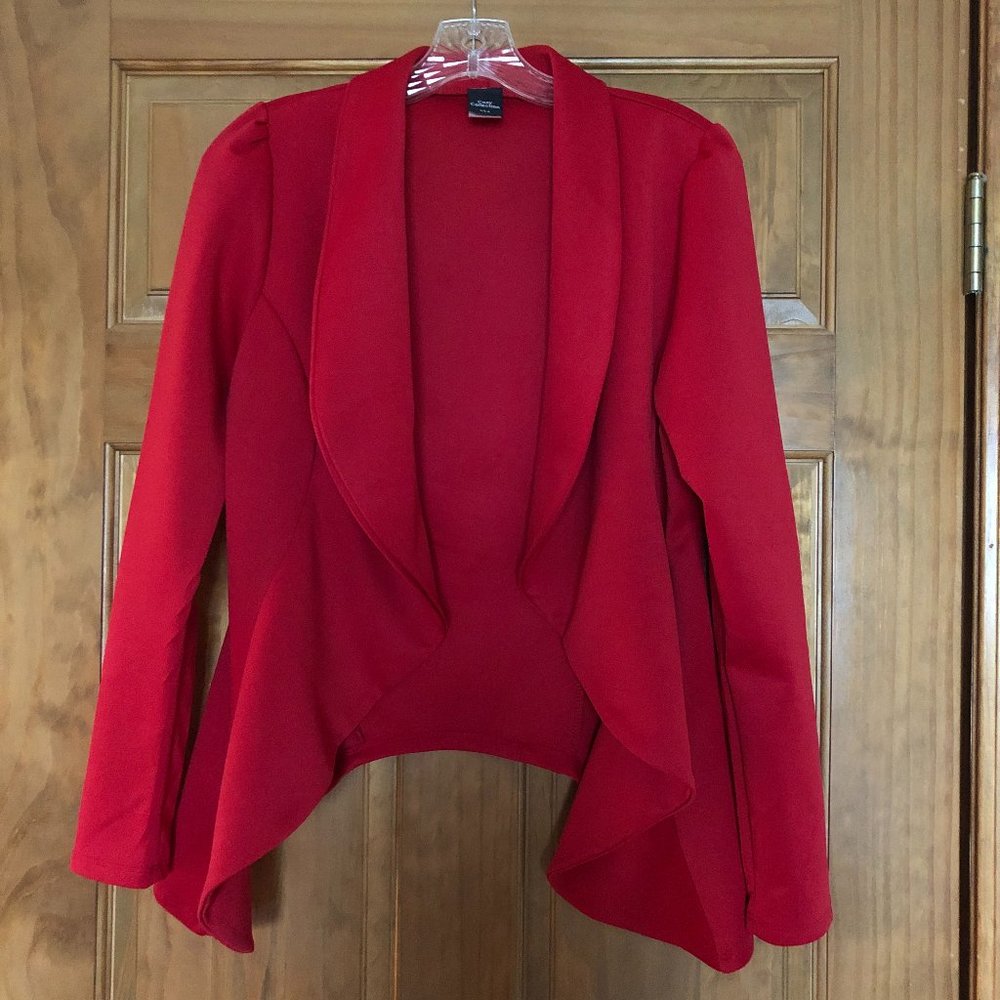 NWOT - Cozy Collection Red Flutter Jacket - Medium